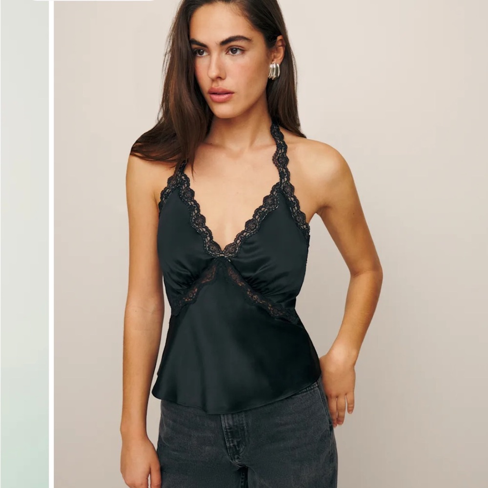 Reformation Monica Silk Top